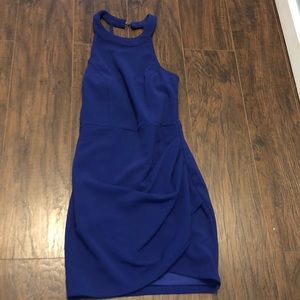 Windsor Royal Blue Sleeveless Halter Dress